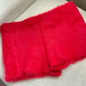 Victoria’s Secret red fur stretch shorts
